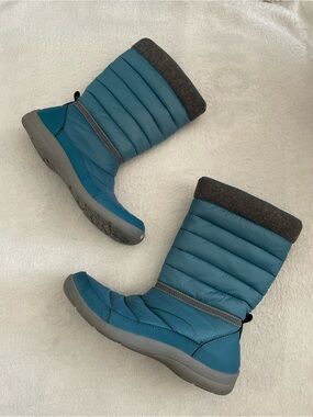Explore24 EasyTrax Teal Quilted Winter Boots - Women's 6.5 Insulated Snow Boots